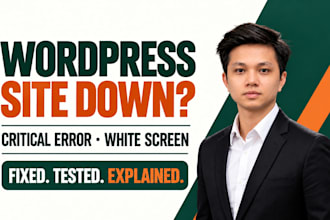 fix your wordpress critical error, white screen or plugin conflict fast