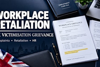 draft a UK workplace retaliation and victimisation grievance letter