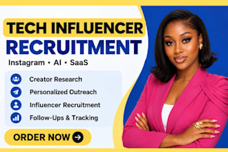 recruit instagram tech influencers for influencer outreach