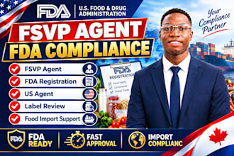 provide fsvp agent fda compliance US agent and food import support