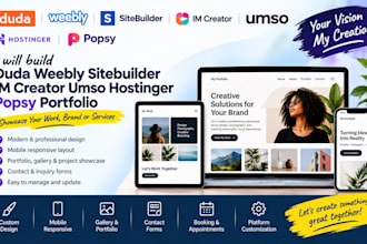 build duda weebly sitebuilder im creator umso hostinger popsy portfolio website