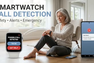 develop smartwatch app fall detection, emergency alert wearable app