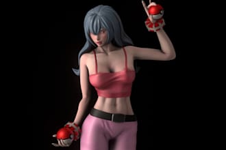 build in sfw or nsfw 3d print model, anime character, fanart, zbrush, stl format