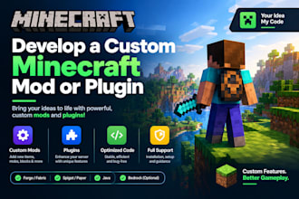 develop a custom minecraft mod or plugin