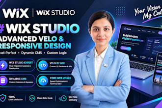 build advanced wix studio website with velo custom code and cms