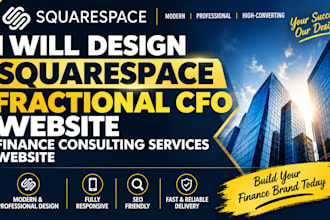 design squarespace fractional cfo website finance consulting services website