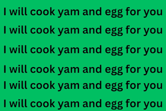 cook yam and egg for you