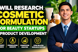 research cosmetic formulation for beauty startups to build standout products