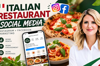 manage instagram and facebook marketing for italian restaurants and food