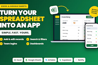 turn your excel or google sheet into a simple web app