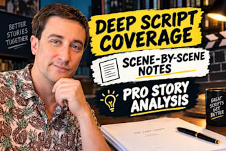 deliver scene by scene notes and market analysis for your script