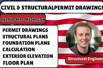 provide civil and structural engineering permit drawing for oklahoma michigan