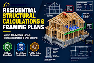 do structural calculations and framing plan for permit