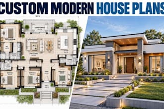 design custom house plans modern residential floor plan