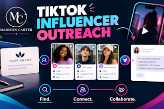 research tiktok influencers and do targeted outreach