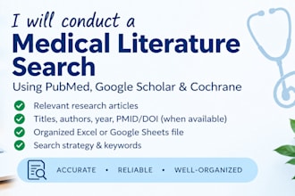 a medical literature search using pubmed and google scholar