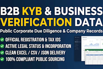 gather public kyb company verification data and corporate due diligence records