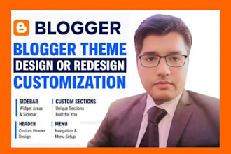 design and customize your blogger blogspot website template or theme