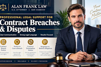 draft a strategic legal breach of contract notice as an attorney