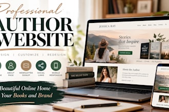 design author website, author book website, website design, squarespace website
