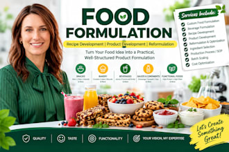 develop custom food formulation and product recipes