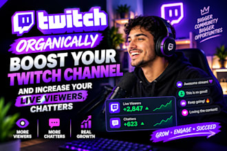 promote your twitch, kick channel promotion, real