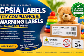 create cpsia labels, toy compliance and warning labels for amazon