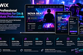 create wix dj website music artist website and booking website