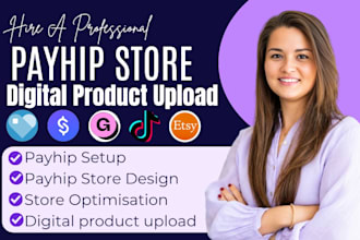set up payhip website, payhip store, payhip, stan store gumroad store setup