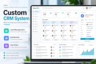 build a custom CRM system with lead management dashboards and user roles