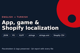 localize your app, game or shopify store into turkish, file safe