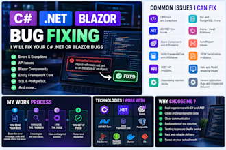 fix your csharp dotnet or blazor bugs