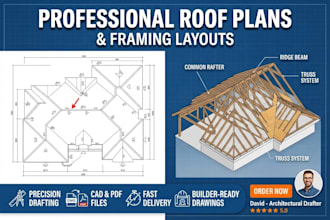 create clean architectural roof plans and framing layouts