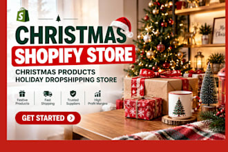 build christmas shopify store christmas products holiday dropshipping store