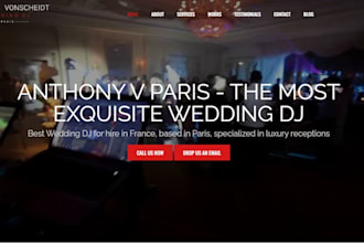 design dj website music artist website music website event booking website