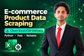 scrape e commerce product data into a clean excel or CSV file