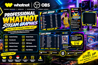 design custom whatnot overlays, stream graphics, and card break layouts