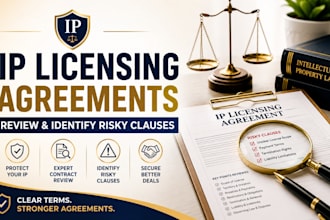 review IP licensing agreements and identify risky clauses