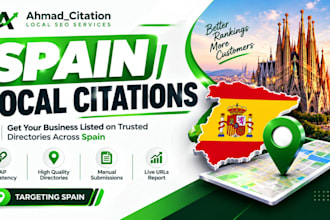 build 300 spain local citations for local SEO