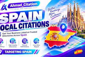 build 300 spain local citations for local SEO
