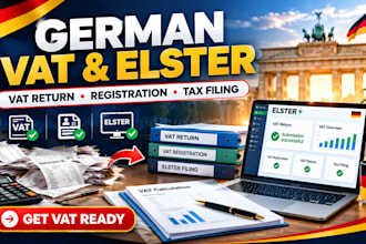 do german vat return, vat registration, tax filing, elster and bookkeeping