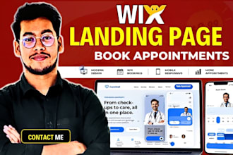 design a wix landing page with appointment booking website