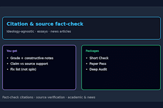 fact check citations and sourced claims in your essay or article