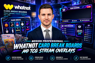 design professional whatnot card break boards and tcg stream overlays