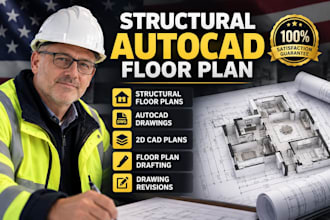 create structural autocad floor plans and detailed cad drawings