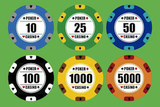design professional poker logo in high quality