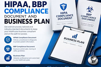 create professional hipaa, bbp compliance documents business plans
