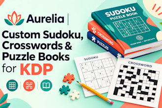 create custom sudoku, crossword, and puzzle book interiors for KDP