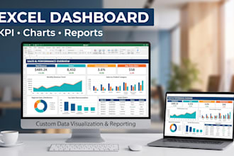 create a professional excel dashboard and KPI report