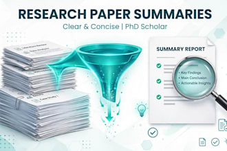 summarize research papers into clear concise summaries